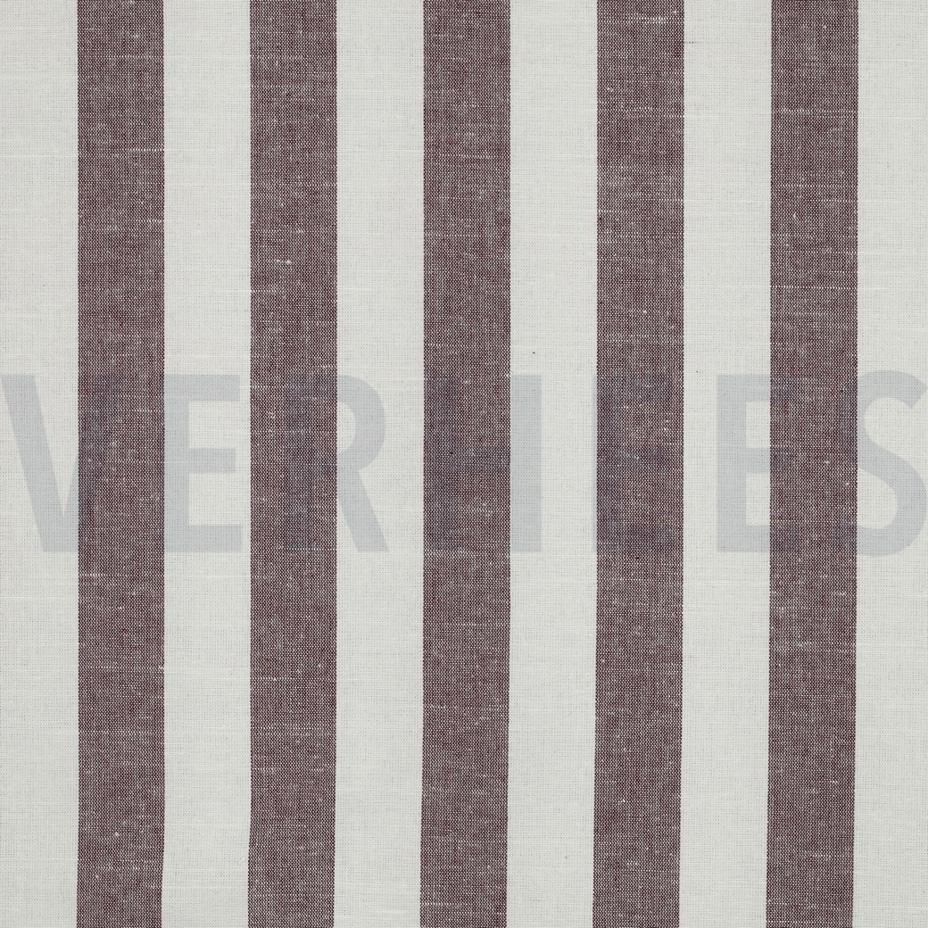 COTTON YARN DYED STRIPES & CHECKS AUBERGINE