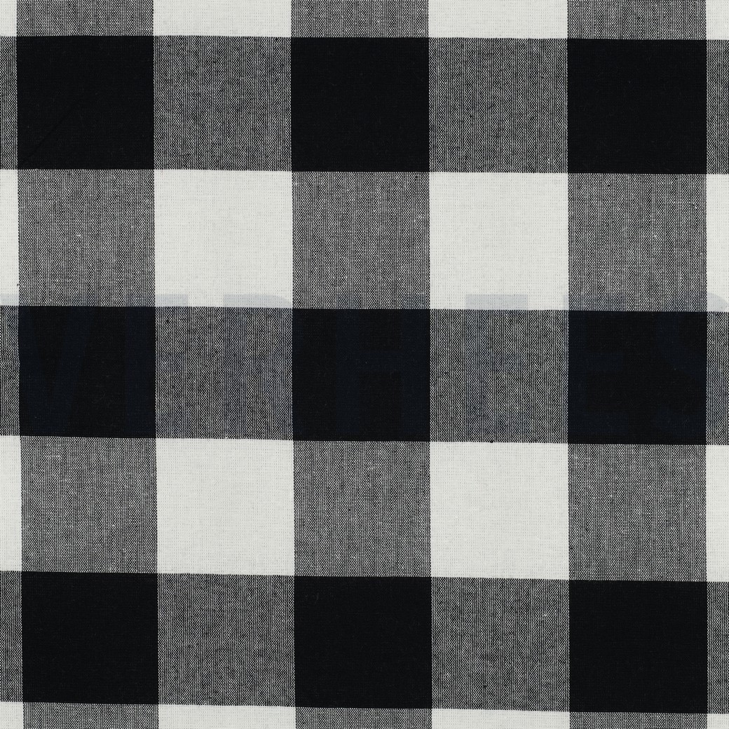 COTTON YARN DYED STRIPES & CHECKS BLACK