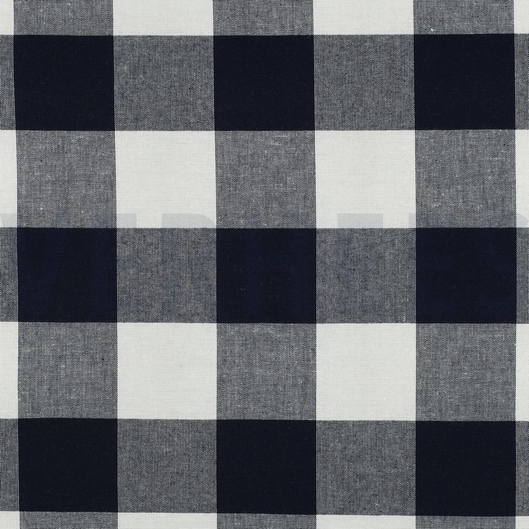 COTTON YARN DYED STRIPES & CHECKS NAVY