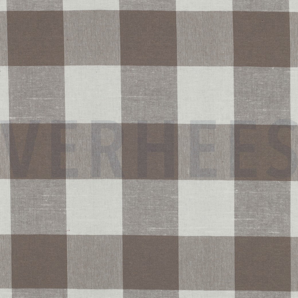 COTTON YARN DYED STRIPES & CHECKS BEIGE