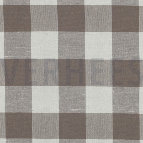 COTTON YARN DYED STRIPES & CHECKS BEIGE #7