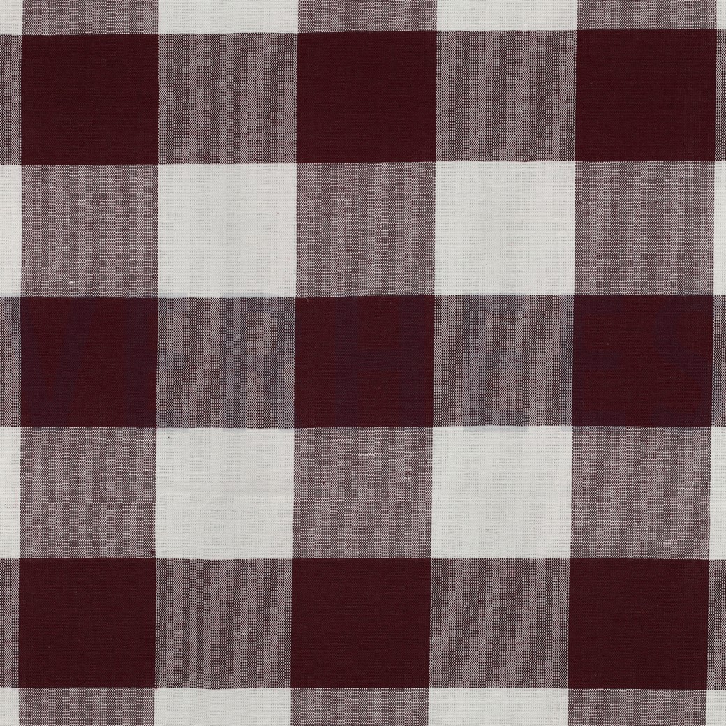 COTTON YARN DYED STRIPES & CHECKS AUBERGINE
