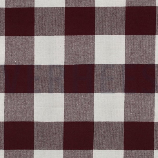 COTTON YARN DYED STRIPES & CHECKS AUBERGINE #7