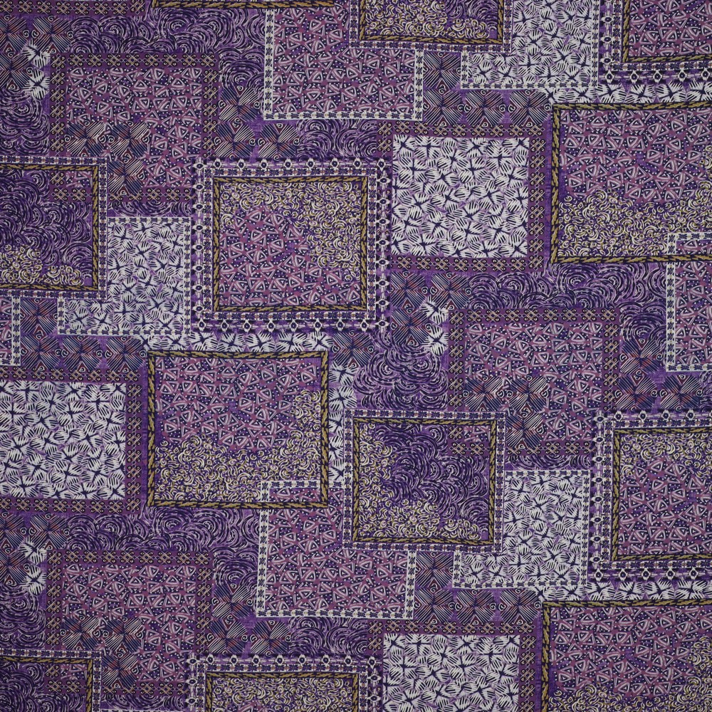 VISCOSE RADIANCE DIGITAL PATCHWORK VIOLET