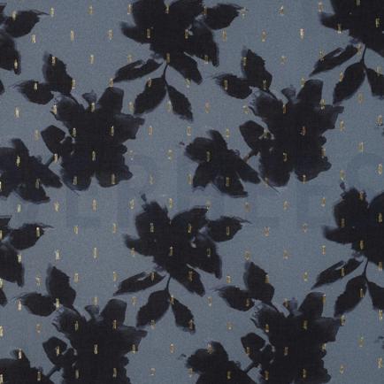 VISCOSE LUREX DIGITAAL BLOEMEN BLAUW (hover)