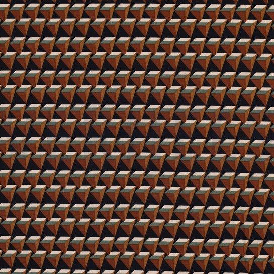 VISCOSE POPLIN STRETCH GEOMETRIC NAVY #7