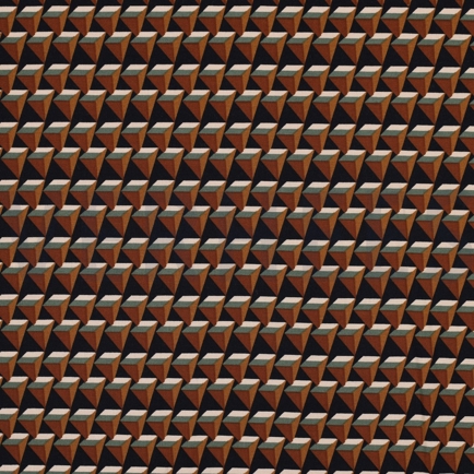 VISCOSE POPLIN STRETCH GEOMETRISCH MARINEBLAUW (hover)