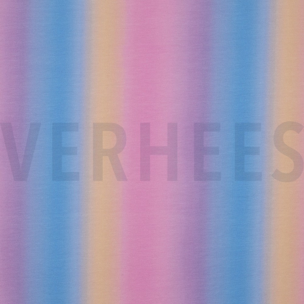 JERSEY DIGITAL REGENBOGEN BLAU / ROSA