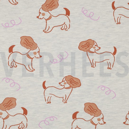 SWEAT MELANGE HUNDE ECRU MELIERT #7