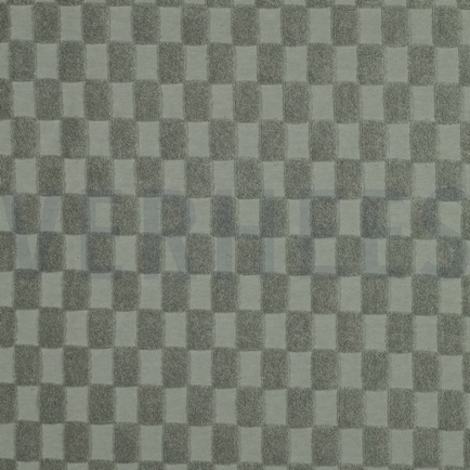 BAUMWOLLE FROTTEE GESTRICKT KAROS GRÜN (hover)