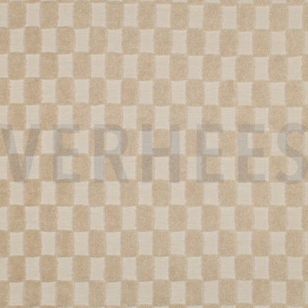 BAUMWOLLE FROTTEE GESTRICKT KAROS SAND (hover)