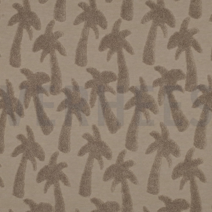 COTTON TOWELLING KNIT PALMTREES SAND (hover)