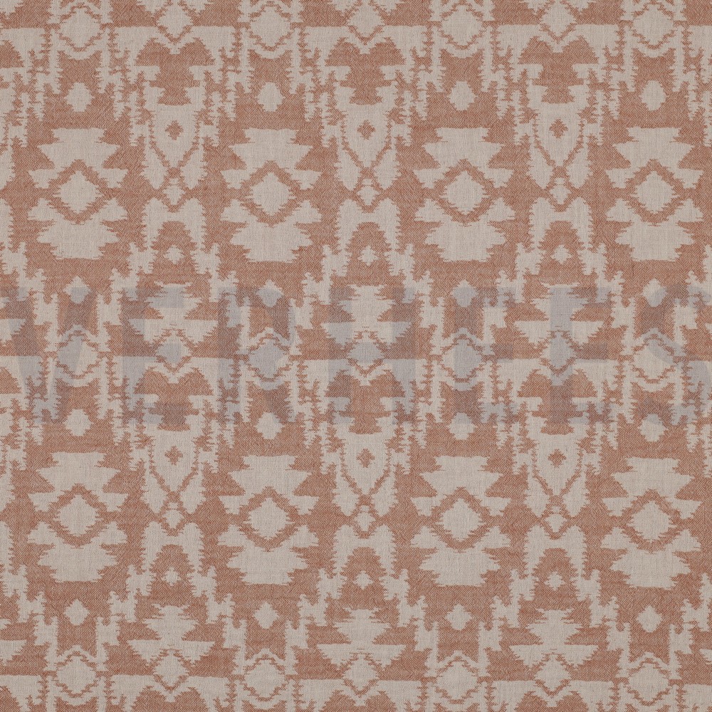 DOUBLE GAUZE JACQUARD AZTEKEN COGNAC