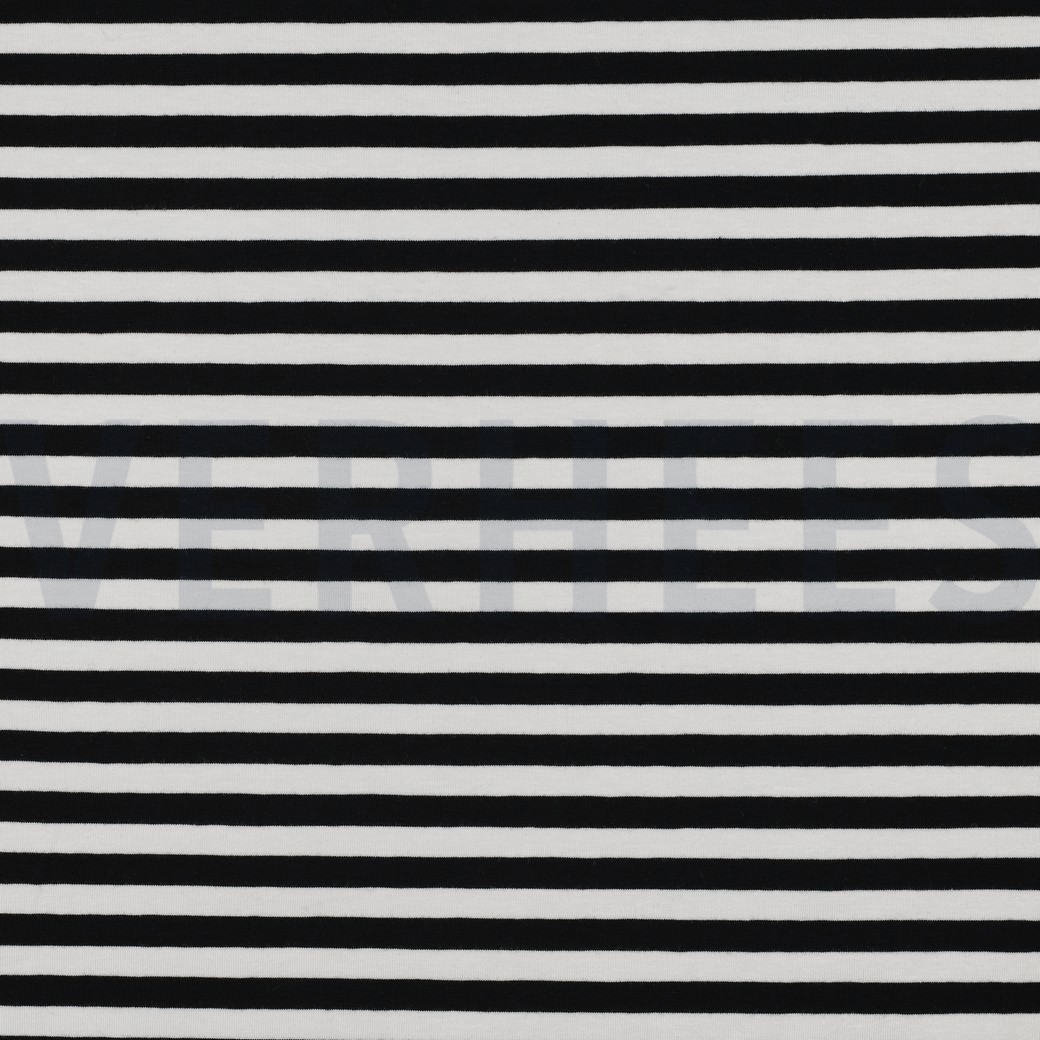 JERSEY YARN DYED STRIPES BLACK
