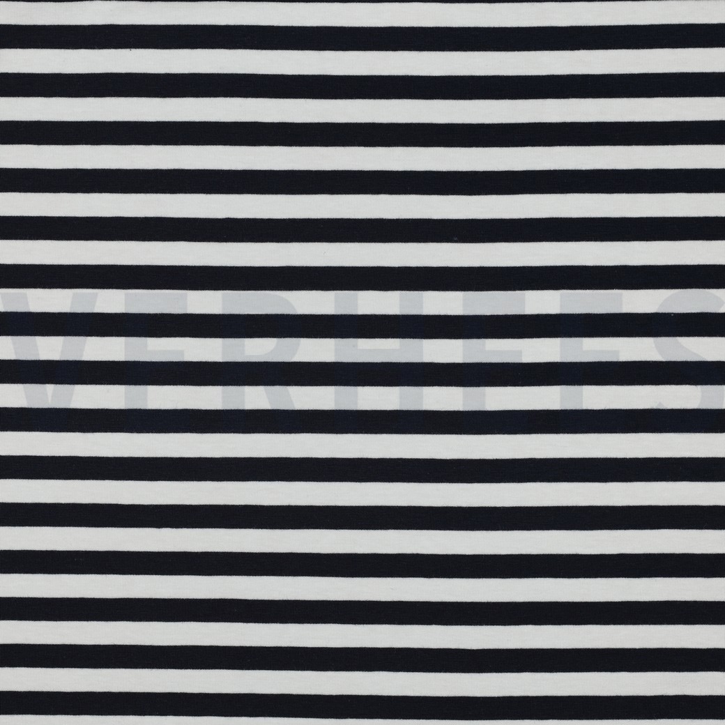 JERSEY GARENGEVERFD STREPEN MARINEBLAUW