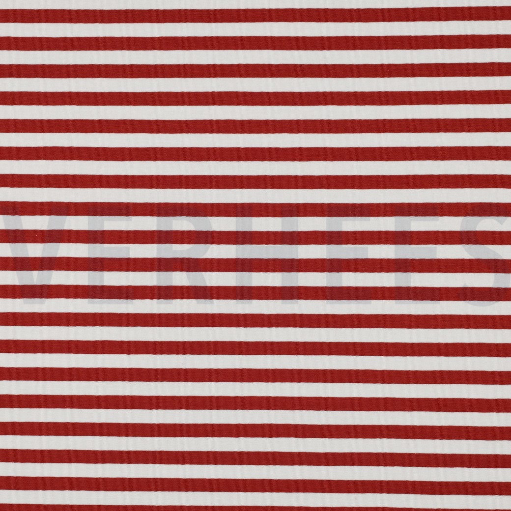 JERSEY GARNGEFÄRBT STREIFEN BRICK