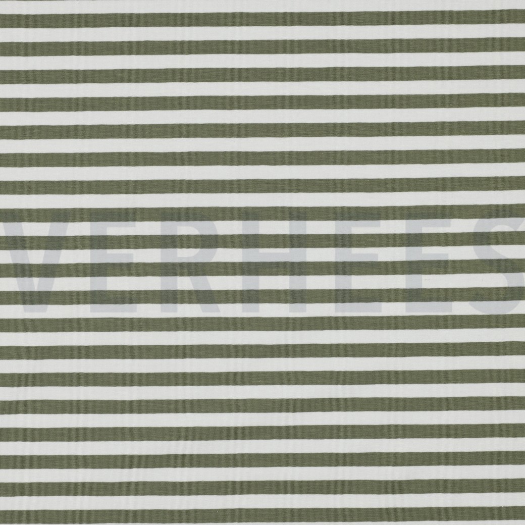 JERSEY YARN DYED STRIPES SOFT GREEN