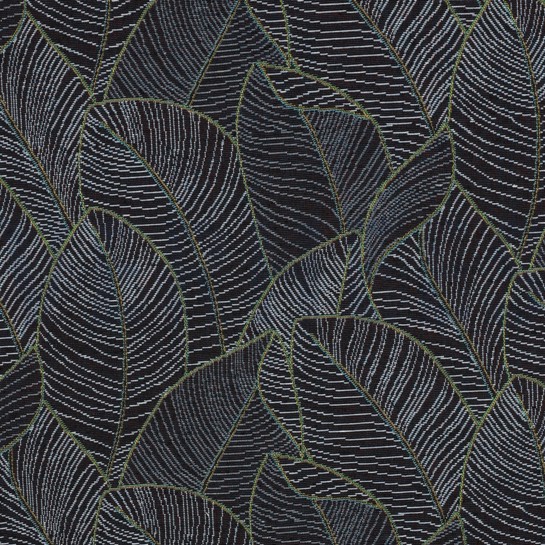 GOBELIN BLÄTTER DUNKELBLAU #7