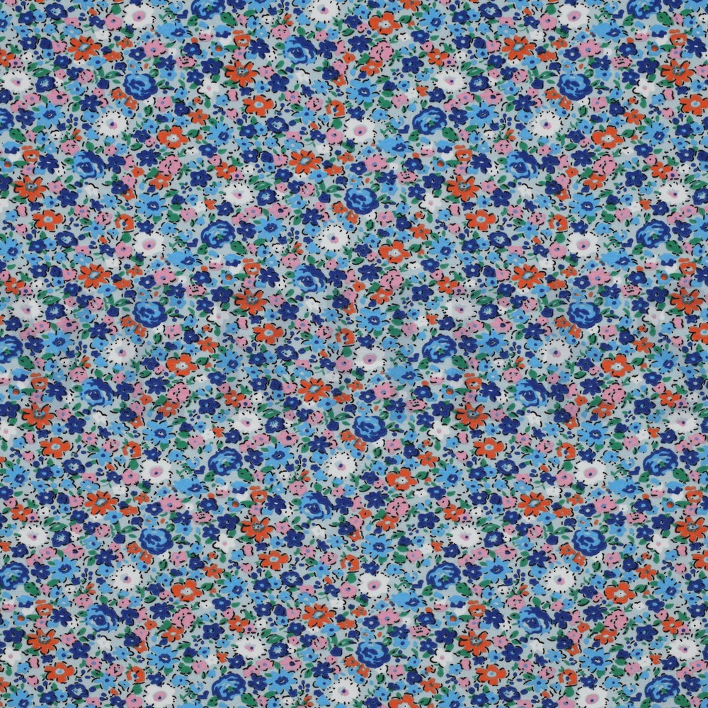 MAGNOLIA STRETCH FLEURS BLEU ROI