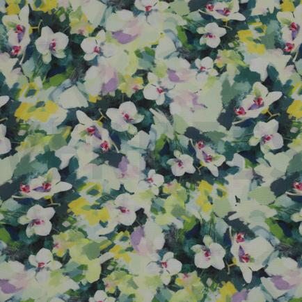 VISCOSE RADIANCE DIGITAL FLEURS VERT (hover)