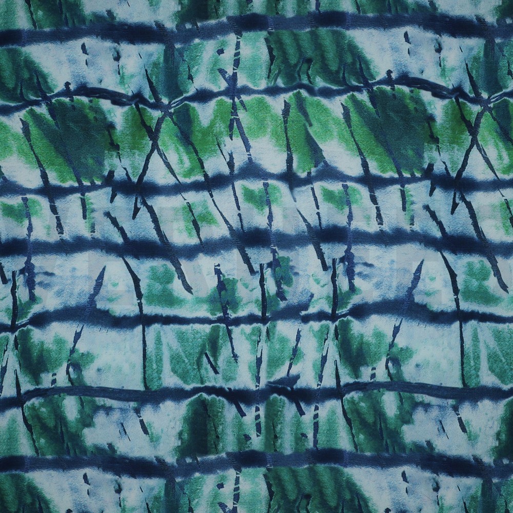 VISCOSE RADIANCE DIGITAAL ABSTRACT BLAUW