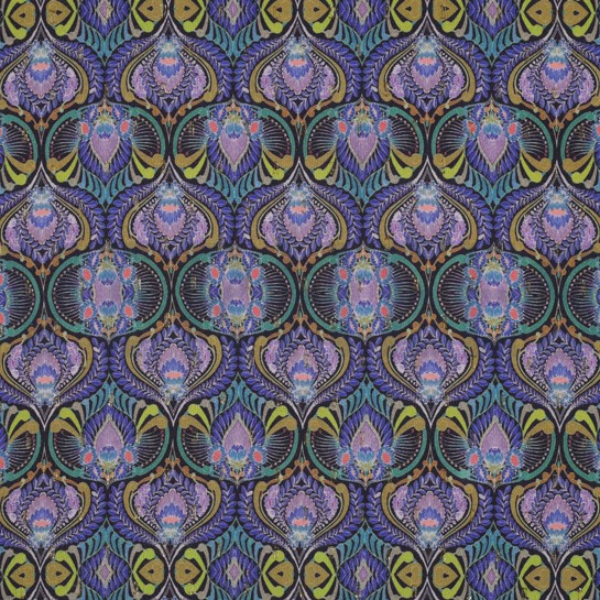 VISCOSE LUREX DIGITAL LEAVES PURPLE #7