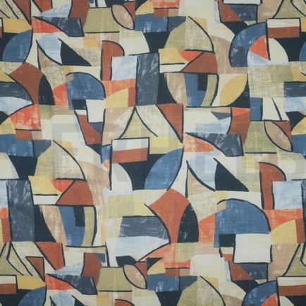 VISCOSE RADIANCE DIGITAAL ABSTRACT BLAUW (hover)