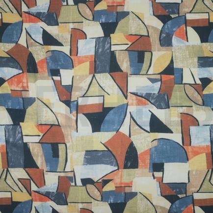 VISCOSE RADIANCE DIGITAAL ABSTRACT BLAUW (hover)