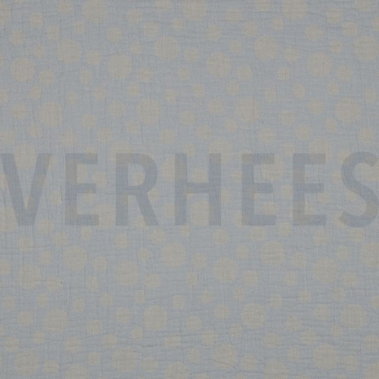 MUSSELIN JACQUARD PUNKTE HELLBLAU #7