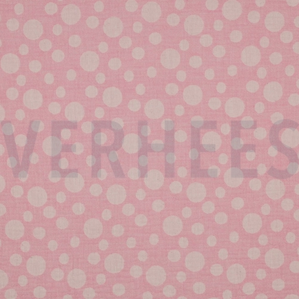 DOUBLE GAUZE JACQUARD DOTS PINK (hover)