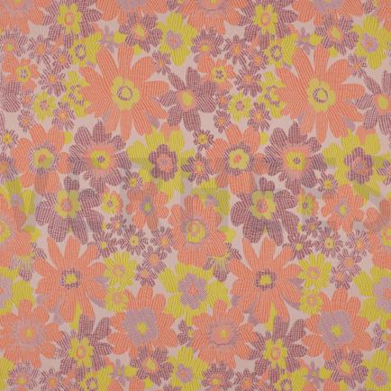 JACQUARD BLOEMEN LICHTROZE/OUDROZE (hover)