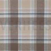 LEINEN VISKOSE GARNGEFÄRBTE KAROS TAUPE (thumbnail)