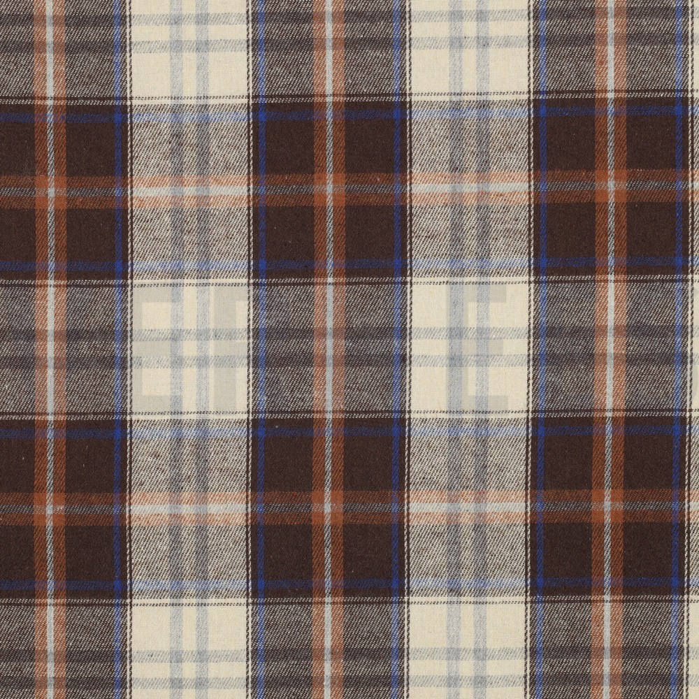 BRUSHED YARN DYED CHECKS BROWN