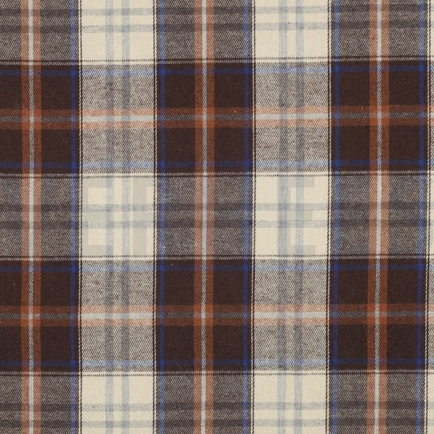 BRUSHED YARN DYED CHECKS BROWN (hover)