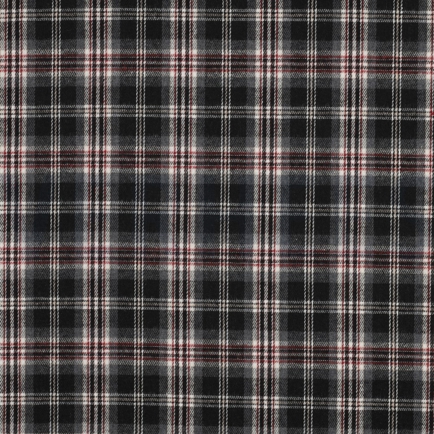BRUSHED YARN DYED CHECKS BLACK (hover)