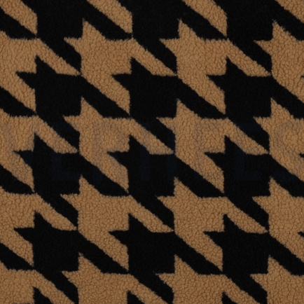 TEDDY JACQUARD PIED DE POULE CAMEL (hover)