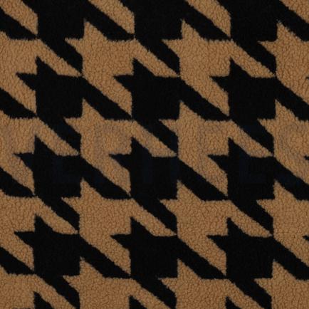 TEDDY JACQUARD PIED DE POULE CAMEL (hover)