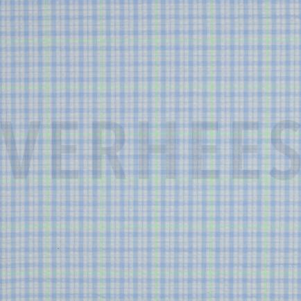COTTON SEERSUCKER NEON CHECKS LIGHT BLUE (hover)