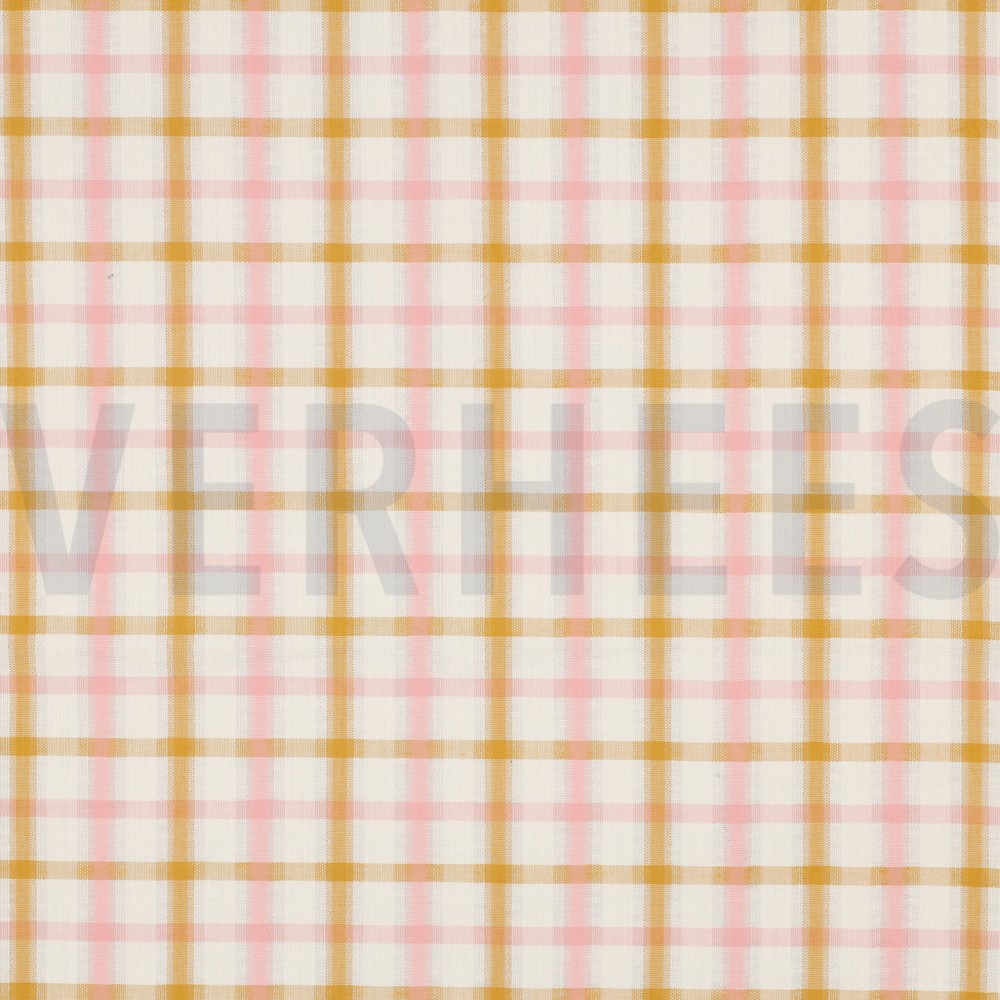 COTTON SEERSUCKER YARN DYED CHECKS ECRU