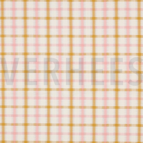 COTTON SEERSUCKER YARN DYED CHECKS ECRU #7