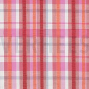 COTON SEERSUCKER TEINT FIL CARREAUX ROSE (thumbnail)