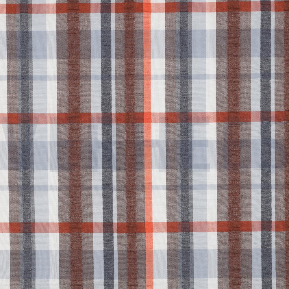 BAUMWOLLE SEERSUCKER GARNGEFÄRBT KAROS BLAU