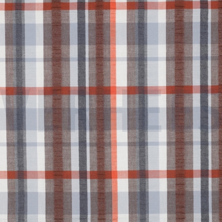 COTON SEERSUCKER TEINT FIL CARREAUX BLEU (hover)