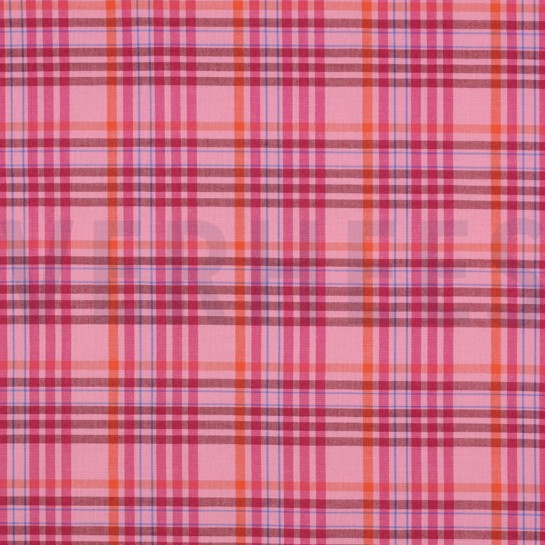 COTTON YARN DYED CHECKS LIGHT PINK #7