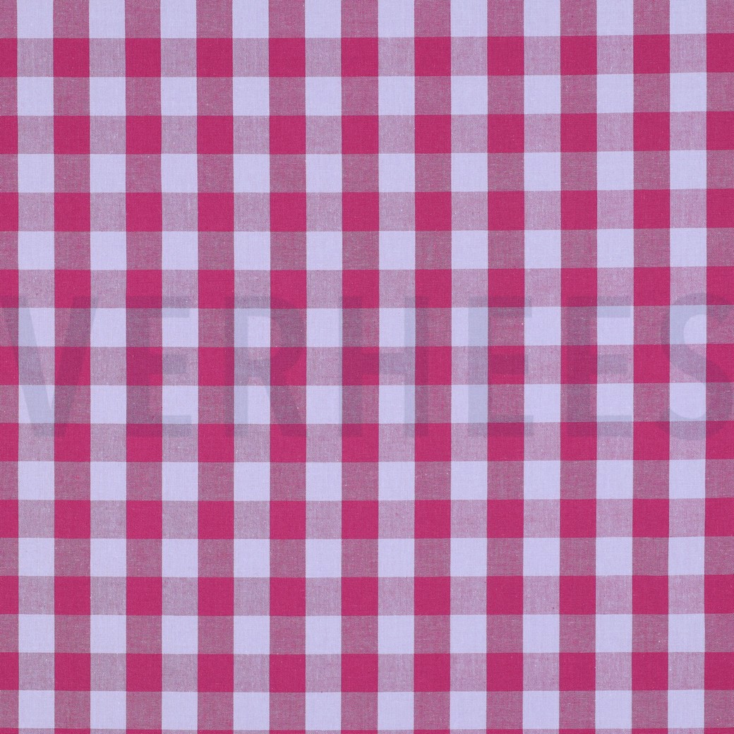 COTTON YARN DYED CHECKS FUCHSIA