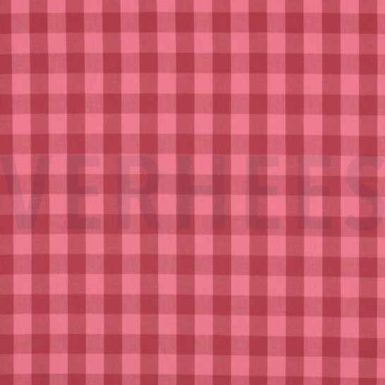 COTTON YARN DYED CHECKS MAUVE/ BURGUNDY #7