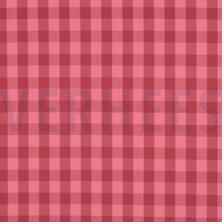 KATOEN GARENGEVERFD RUITEN MAUVE / BORDEAUX (hover)