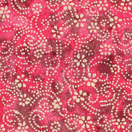 HANDGEMAAKTE BATIK KATOEN KERSENROOD (hover)