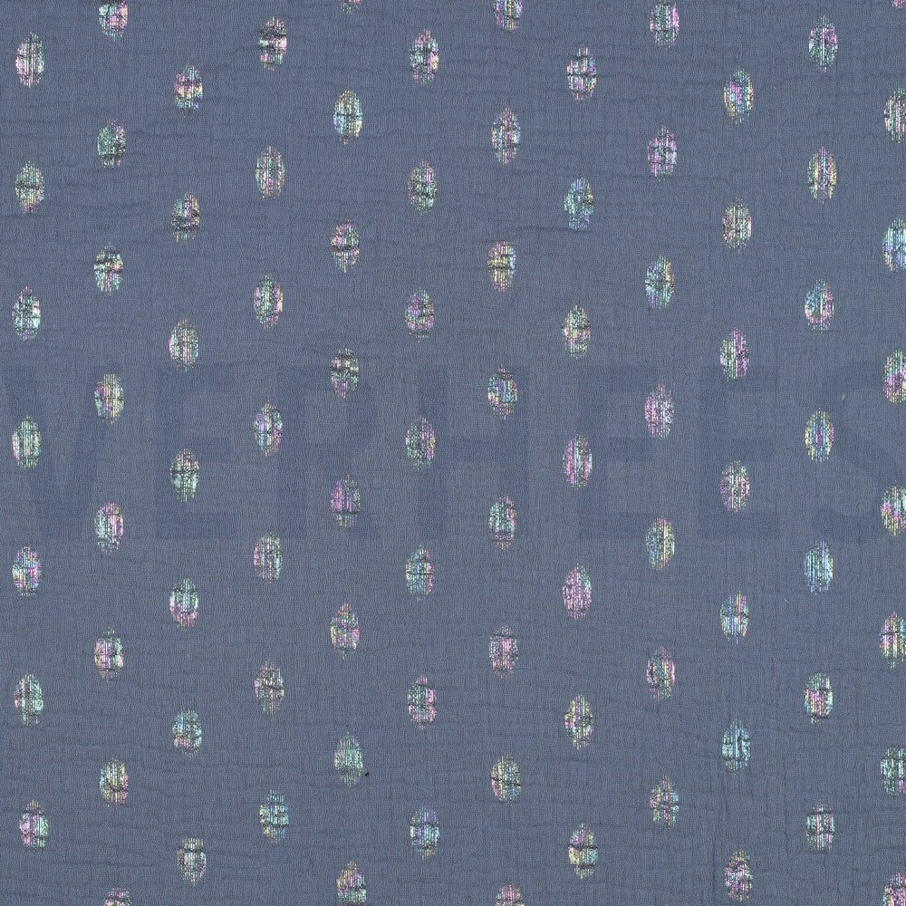 MUSSELIN FOLIE FLECKEN JEANSBLAU