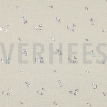 DOUBLE GAUZE FOLIE VOGELS ECRU (hover)